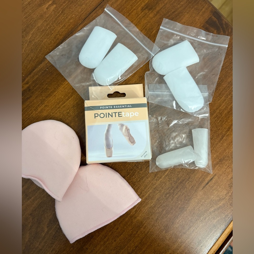 Bloch Pointe Tape, toe protectors, and pointe pads